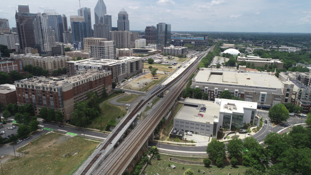 5. Aerial view of completed project 6th st to BOA Stadium